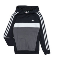 Kleidung Jungen Sweatshirts Adidas Sportswear 3S TIB FL HD Schwarz / Weiss / Grau