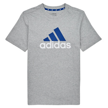 Kleidung Jungen T-Shirts Adidas Sportswear BL 2 TEE Grau / Weiss / Blau