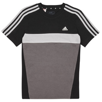 Kleidung Jungen T-Shirts Adidas Sportswear 3S TIB T Schwarz / Grau / Weiss