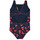 Kleidung Mädchen Badeanzug adidas Performance AOP BARS SUIT G Marine / Rot