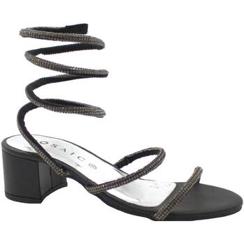 Schuhe Damen Sandalen / Sandaletten Mosaic MOS-E23-STRIPHI-BL Schwarz