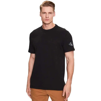 Kleidung Herren T-Shirts Calvin Klein Jeans Regular classic logo Schwarz