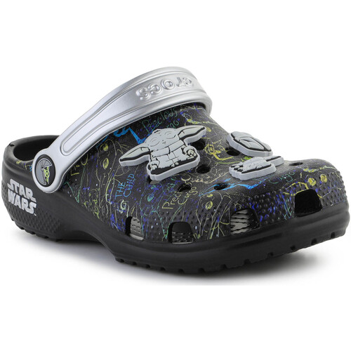 Schuhe Jungen Sandalen / Sandaletten Crocs Classic Grogu Clog T Black 207893-001 Multicolor
