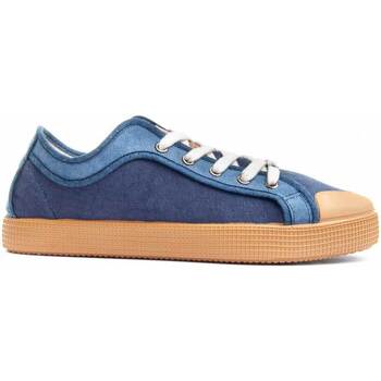 Schuhe Herren Sneaker Low Leindia 80134 Blau