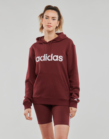 Kleidung Damen Sweatshirts Adidas Sportswear LIN FT HD Braun / Weiss