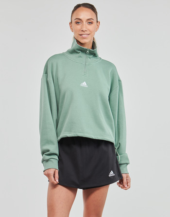 Kleidung Damen Sweatshirts Adidas Sportswear 1/4 Zip SILGRN Grün
