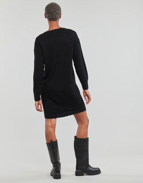 Pieces PCJULIANA LS V-NECK KNIT DRESS NOOS BC Schwarz