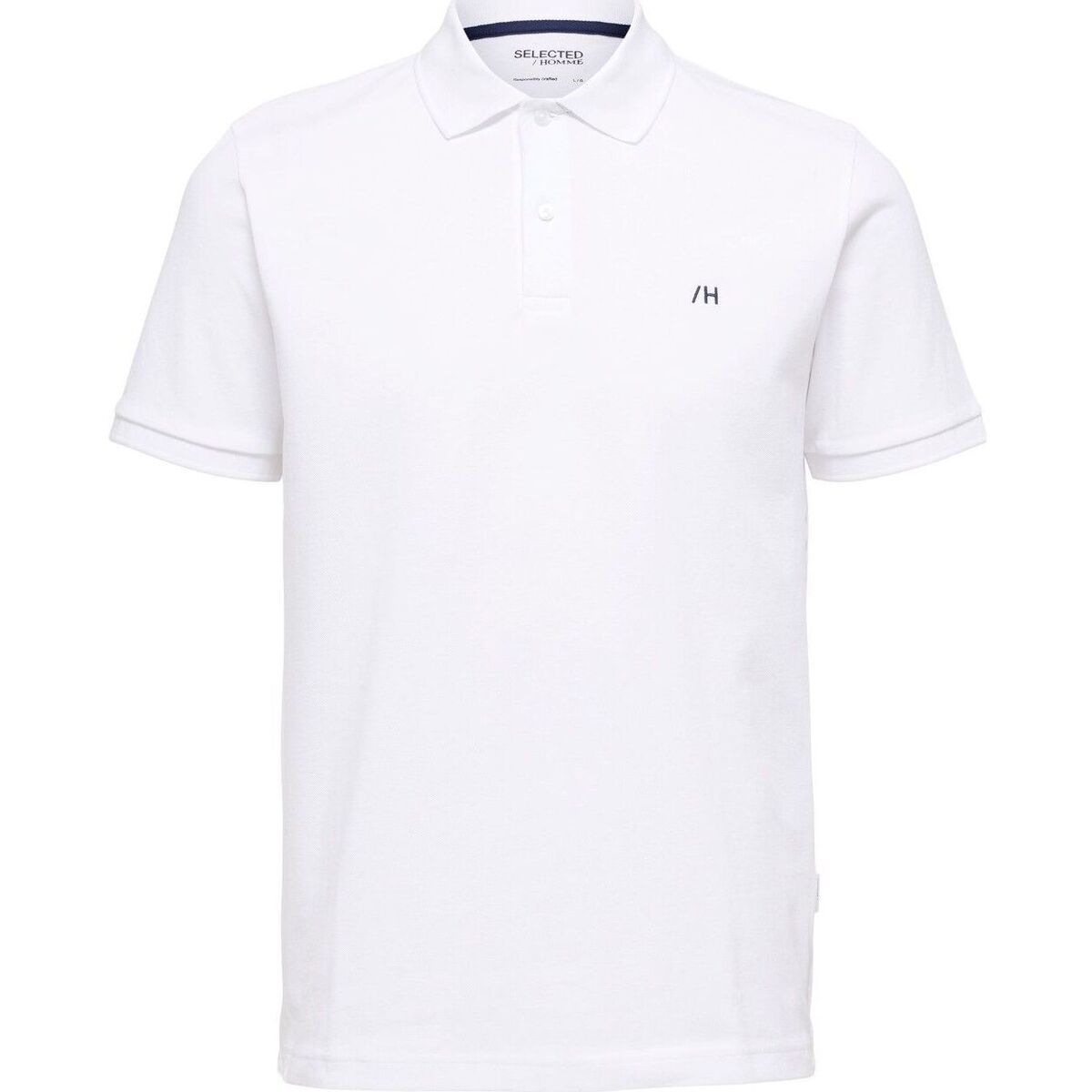 Kleidung Herren T-Shirts & Poloshirts Selected 16087839 DANTE-BRIGHT WHITE Weiss