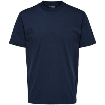 Kleidung Herren T-Shirts & Poloshirts Selected 16077385 RELAXCOLMAN-NAVY BLAZER Blau