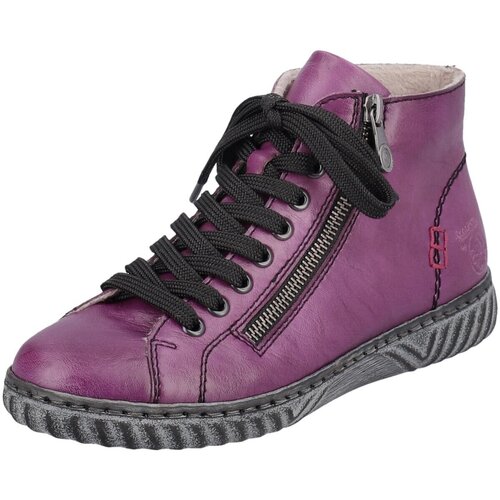 Schuhe Damen Sneaker Rieker HWK Stiefel N0921-30 Violett