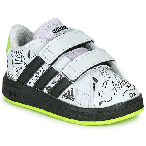 Schuhe Kinder Sneaker Low Adidas Sportswear GRAND COURT 2.0 CF I Weiss / Schwarz