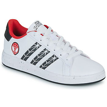 Schuhe Jungen Sneaker Low Adidas Sportswear GRAND COURT Spider-man K Weiss / Rot