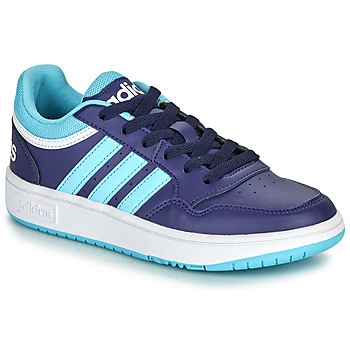 Schuhe Jungen Sneaker Low Adidas Sportswear HOOPS 3.0 K Marine / Blau