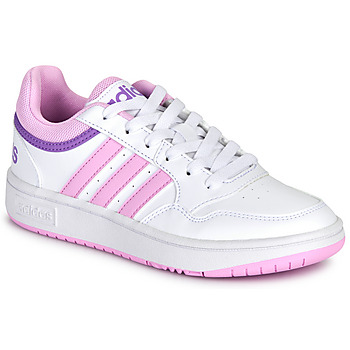 Schuhe Mädchen Sneaker Low Adidas Sportswear HOOPS 3.0 K Weiss / Lila