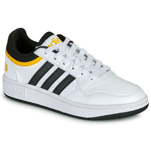 Schuhe Jungen Sneaker Low Adidas Sportswear HOOPS 3.0 K Weiss / Schwarz