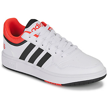 Schuhe Kinder Sneaker Low Adidas Sportswear HOOPS 3.0 K Weiss / Schwarz / Rot