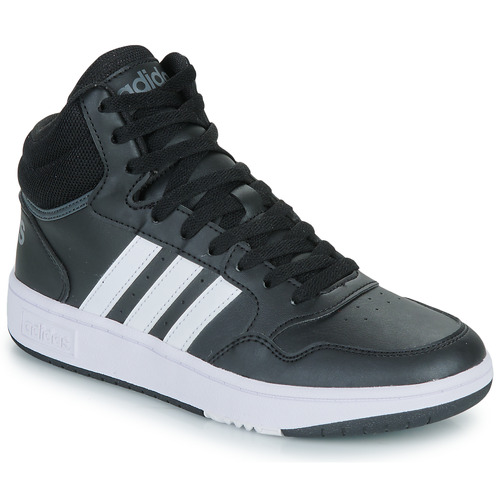 Schuhe Kinder Sneaker High Adidas Sportswear HOOPS MID 3.0 K Schwarz / Weiss