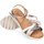 Schuhe Damen Sandalen / Sandaletten Valeria's 9167 Silbern