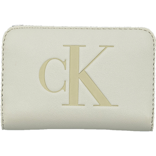 Calvin Klein Jeans Logo Zip Around Wallet Beige - Taschen Portemonnaie  Damen 65,99 €