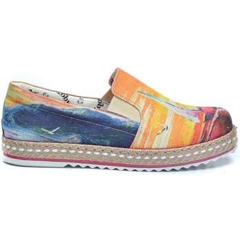 Schuhe Damen Leinen-Pantoletten mit gefloch Goby HV1508 multicolorful