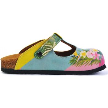 Schuhe Damen Pantoffel Calceo CAL1502 multicolorful