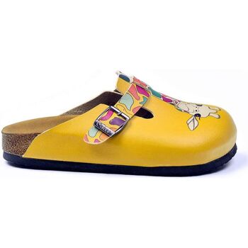 Schuhe Damen Pantoffel Calceo CAL3426 multicolorful
