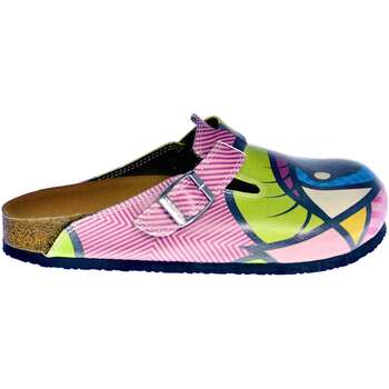 Schuhe Damen Pantoffel Calceo CAL318 multicolorful