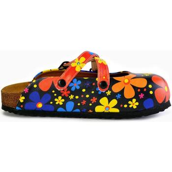 Schuhe Damen Pantoffel Calceo WCAL172 multicolorful