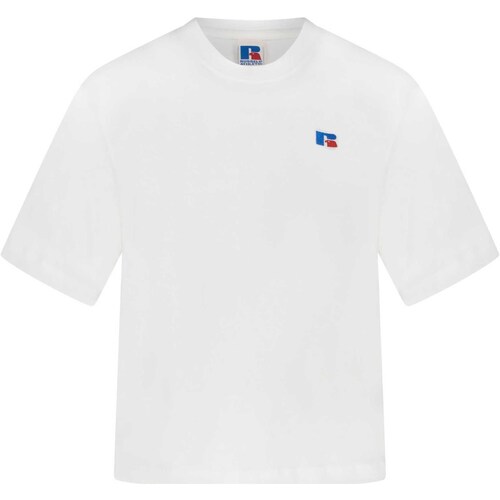 Kleidung Damen T-Shirts & Poloshirts Russell Athletic T-Shirt Russell Athletic Eagle Weiss