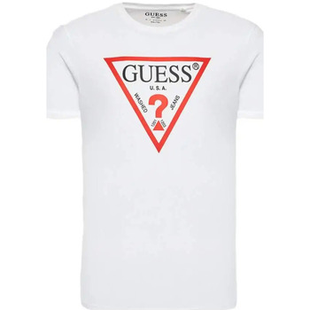 Kleidung Herren T-Shirts Guess BSC CLSC Tri Logo Weiss
