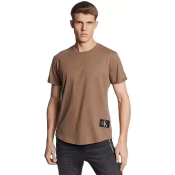 Kleidung Herren T-Shirts Calvin Klein Jeans Badge Turn Up Grau