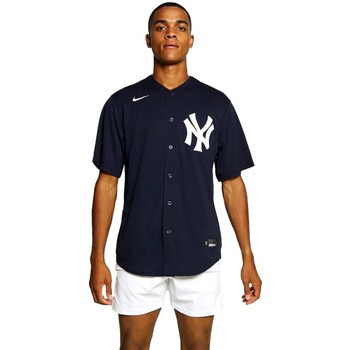 Kleidung Herren Kurzärmelige Hemden Nike CAMISA HOMBRE  NEW YORK YANKEES T770-NKDK-NK Blau