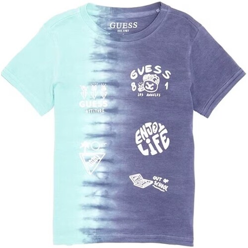 Kleidung Jungen T-Shirts Guess N3GI19K8HM3 Blau