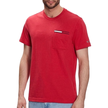 Kleidung Herren T-Shirts Tommy Jeans essential flag Rot