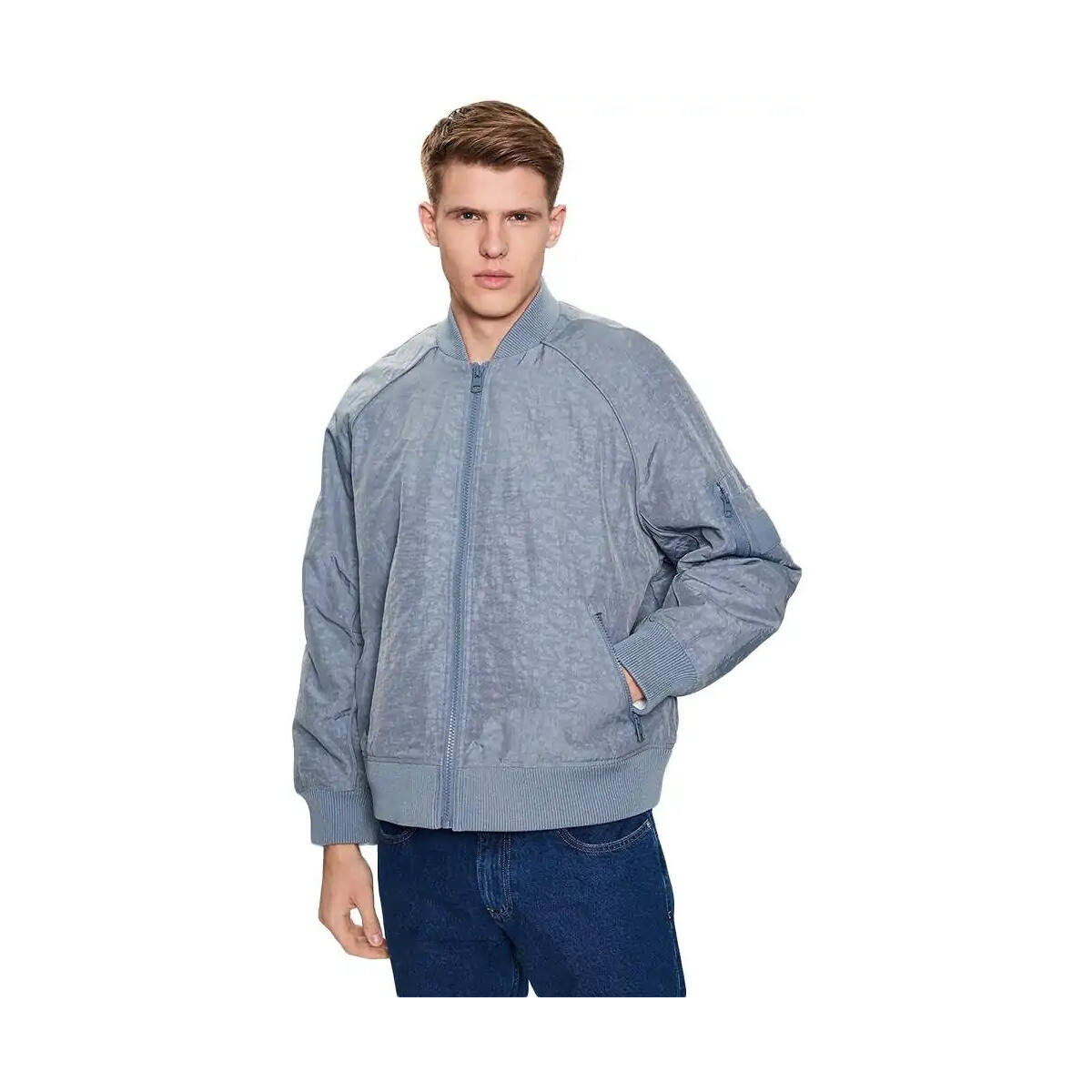 Kleidung Herren Sweatshirts Calvin Klein Jeans Sweat blue logo Grau