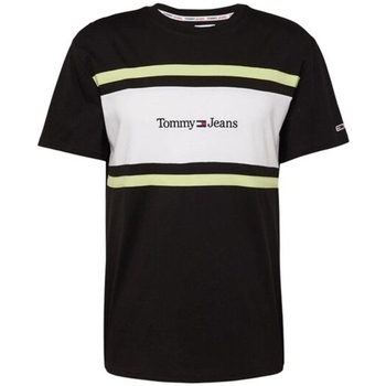 Kleidung Herren T-Shirts Tommy Jeans Logo classic line Schwarz