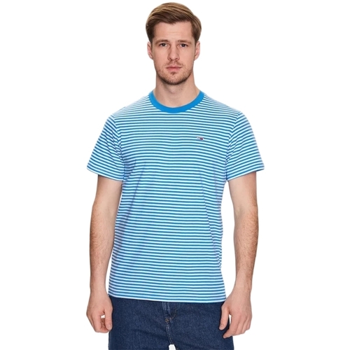 Kleidung Herren T-Shirts Tommy Jeans Classics Stripe Blau