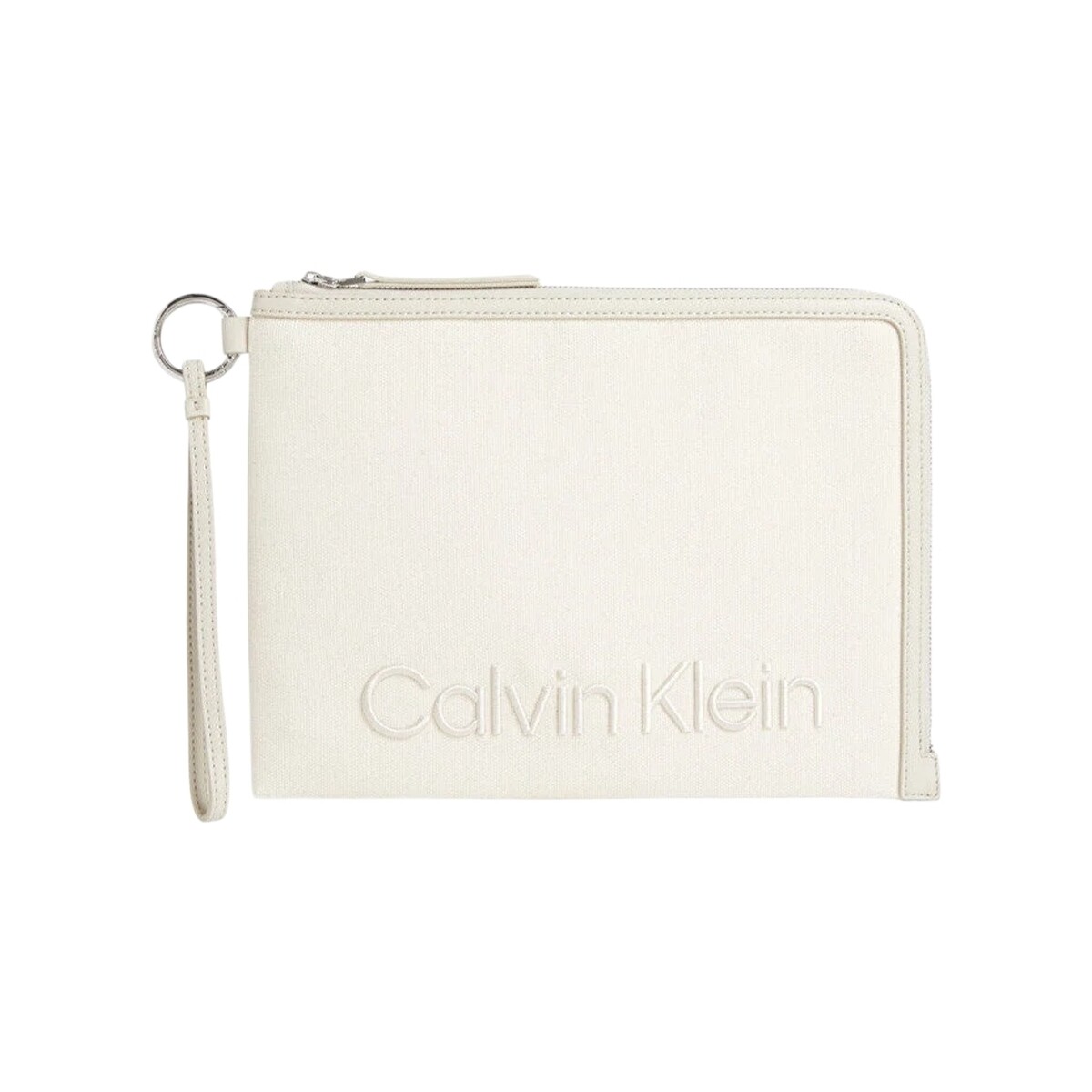 Taschen Damen Portemonnaie Calvin Klein Jeans Logo relief Weiss