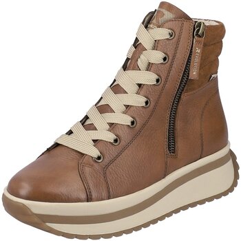 Schuhe Damen Sneaker Rieker HWK Stiefel W0962-24 Braun