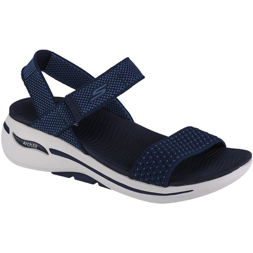 Schuhe Damen Sportliche Sandalen Skechers Go Walk Arch Fit Sandal - Polished Blau