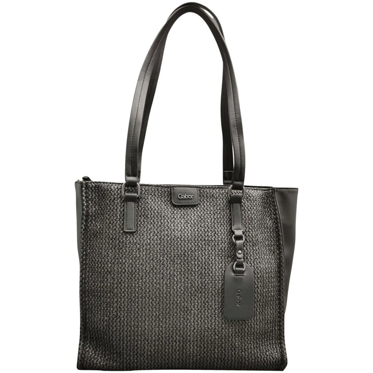 Taschen Damen Handtasche Gabor Mode Accessoires LORI, Zip shopper L, black 9242 60 Schwarz