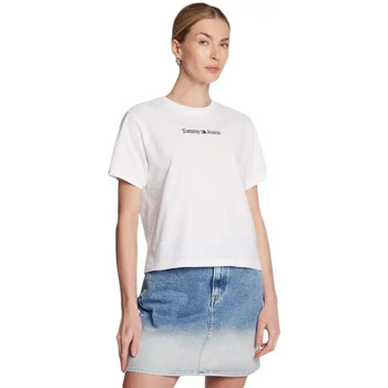Kleidung Damen T-Shirts Tommy Jeans flag Weiss