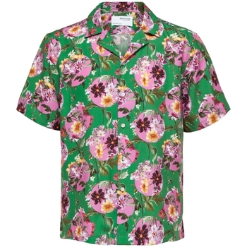 Kleidung Herren Langärmelige Hemden Selected Relax Liam Shirt - Jolly Green Multicolor