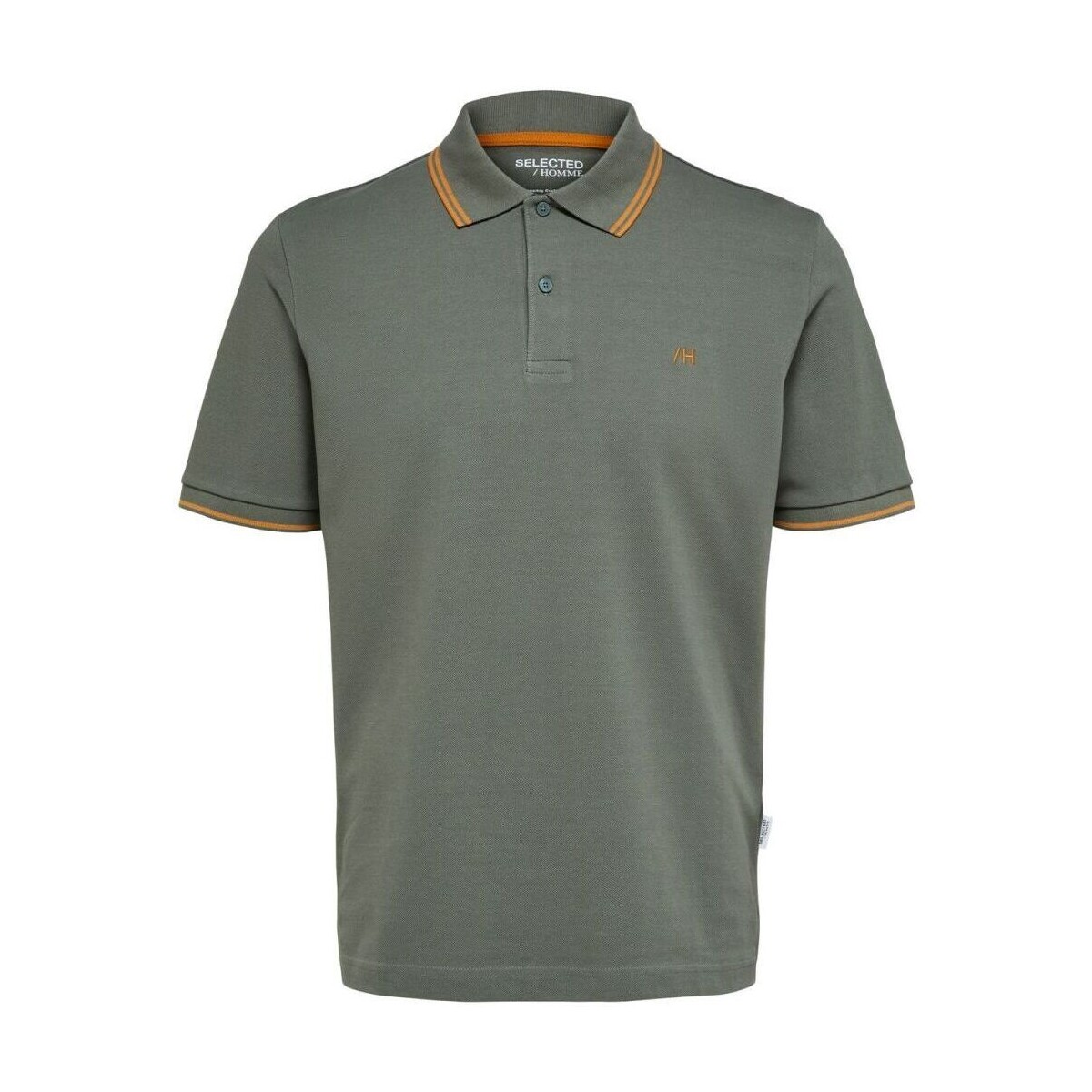 Kleidung Herren T-Shirts & Poloshirts Selected 16087840 DANTE SPORT-AGAVE GREEN Grün