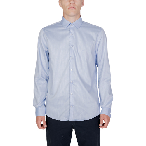 Kleidung Herren Langärmelige Hemden Calvin Klein Jeans K10K110549 Blau