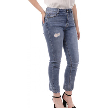 Kleidung Damen Straight Leg Jeans Monday Premium L-3089-1 Blau