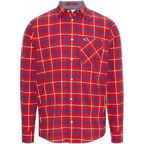 Kleidung Herren Langärmelige Hemden Tommy Jeans  Rot