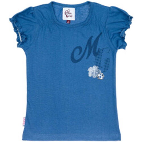 Kleidung Mädchen T-Shirts Miss Girly T-shirt manches courtes fille FABOULLE Blau