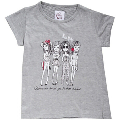 Kleidung Mädchen T-Shirts Miss Girly T-shirt manches courtes fille FRIGIRLY Grau