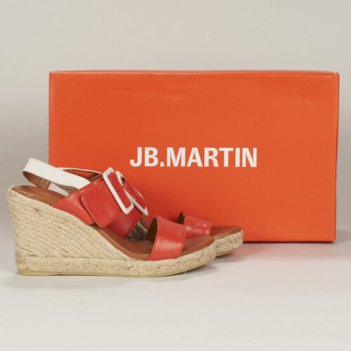 Schuhe Damen Leinen-Pantoletten mit gefloch JB Martin 1IRINA Orange